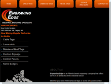 Tablet Screenshot of engravingedge.com